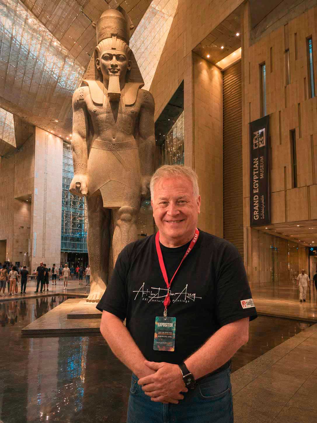 Dan Aug at the Grand Egyptian Museum Cairo