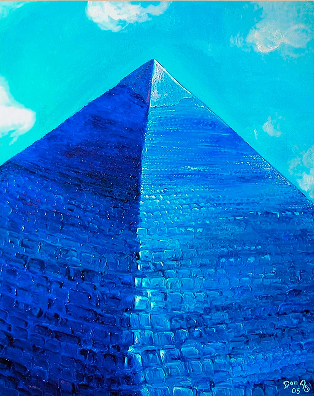Blue Pyramid of Kefren painting by Dan Aug