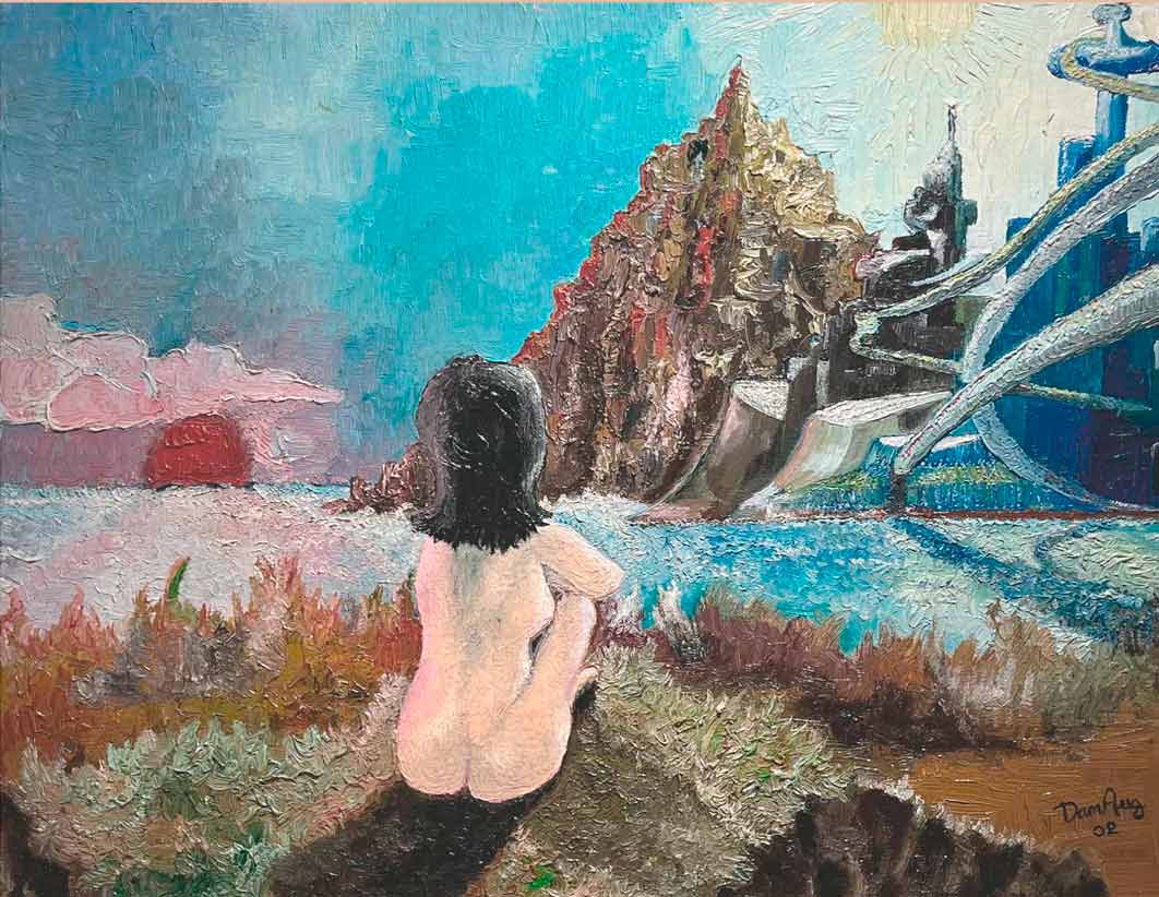 First Contemplation painting by Dan Aug