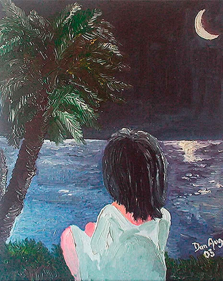 Nile River Meditation painting by Dan Aug